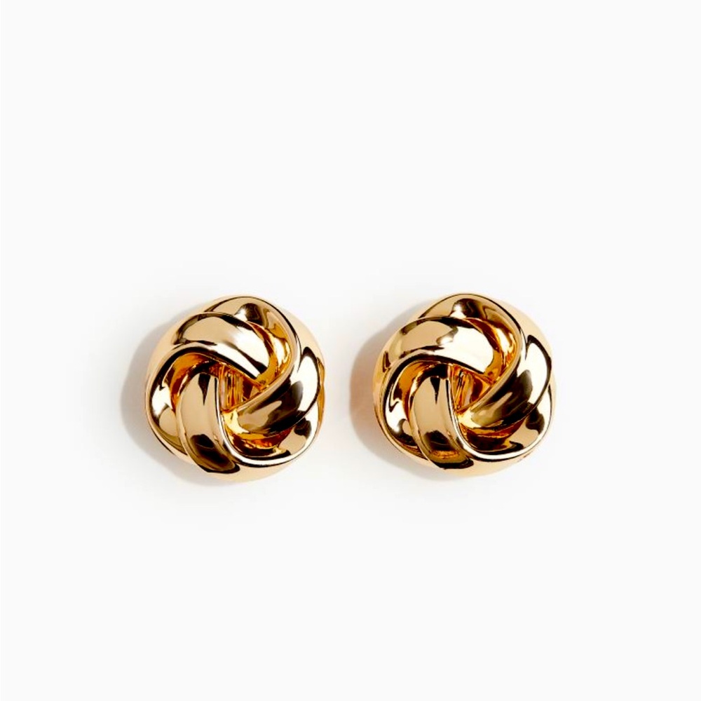 KNOT-LOOK CLIP EARRINGS